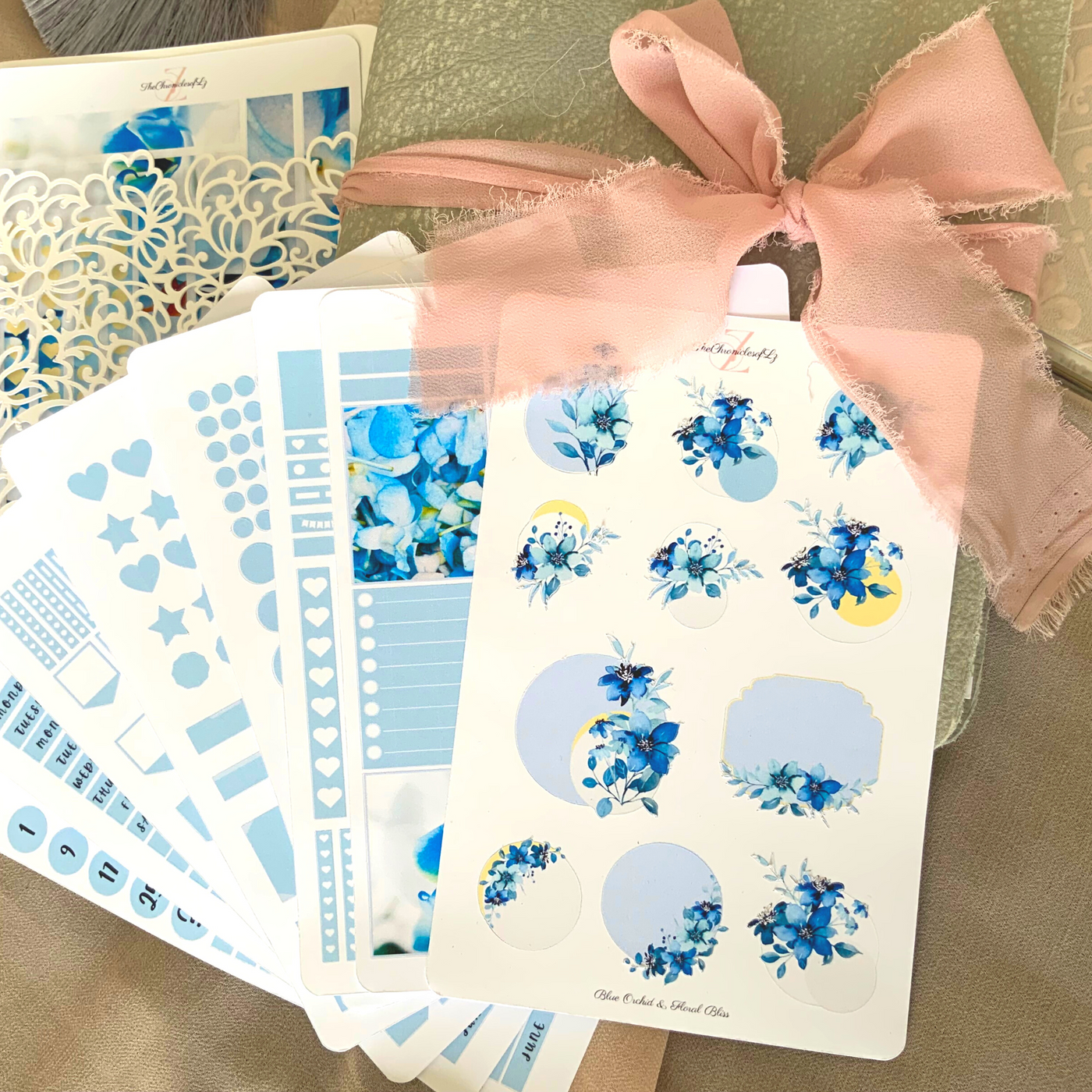 Blue Orchid Floral Bliss Mega Sticker Kit - The Chronicles of LZ