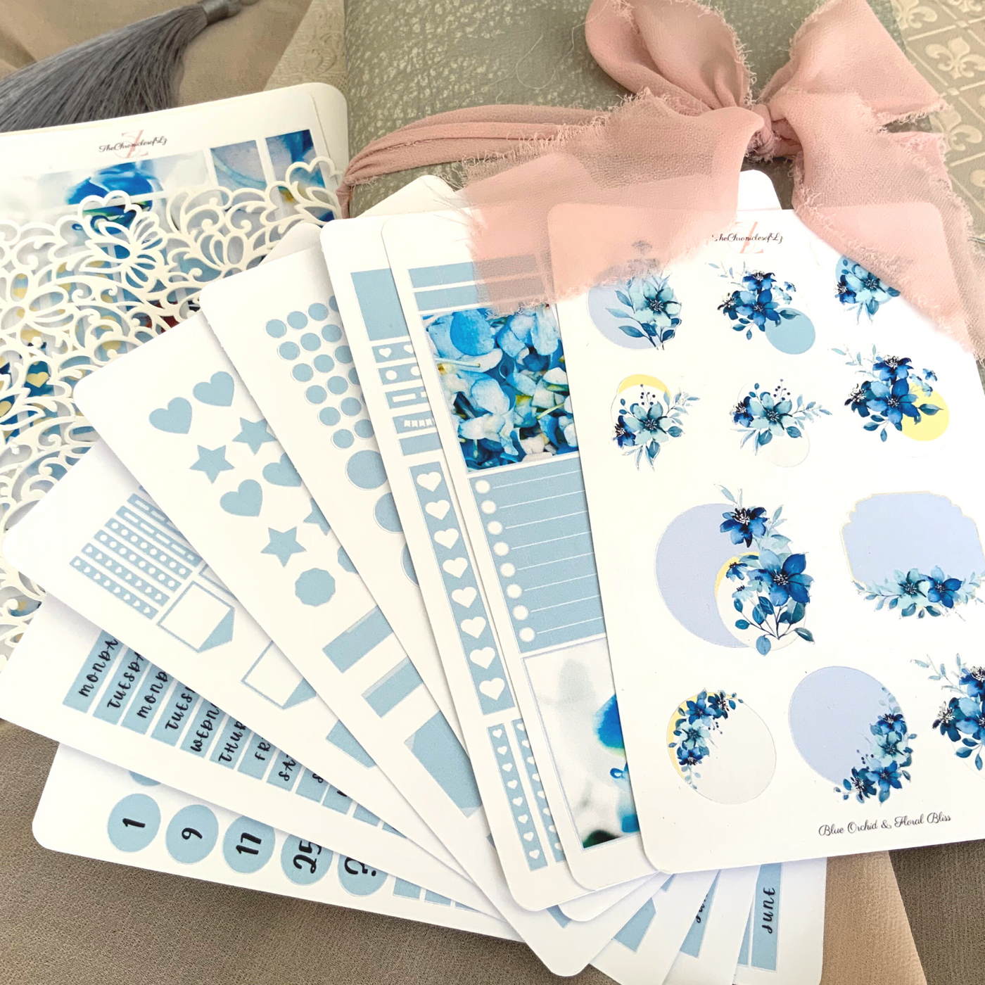 Blue Orchid Floral Bliss Mega Sticker Kit - The Chronicles of LZ