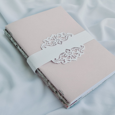 Pink Florals and Shimmer Handmade Cahier 4 Pack - The Chronicles of LZ