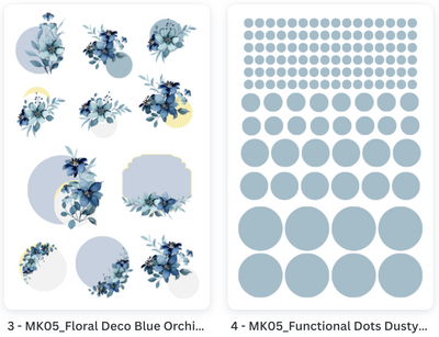 Blue Orchid Floral Bliss Mega Sticker Kit - The Chronicles of LZ