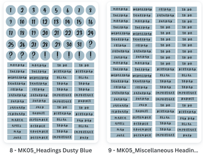 Blue Orchid Floral Bliss Mega Sticker Kit - The Chronicles of LZ